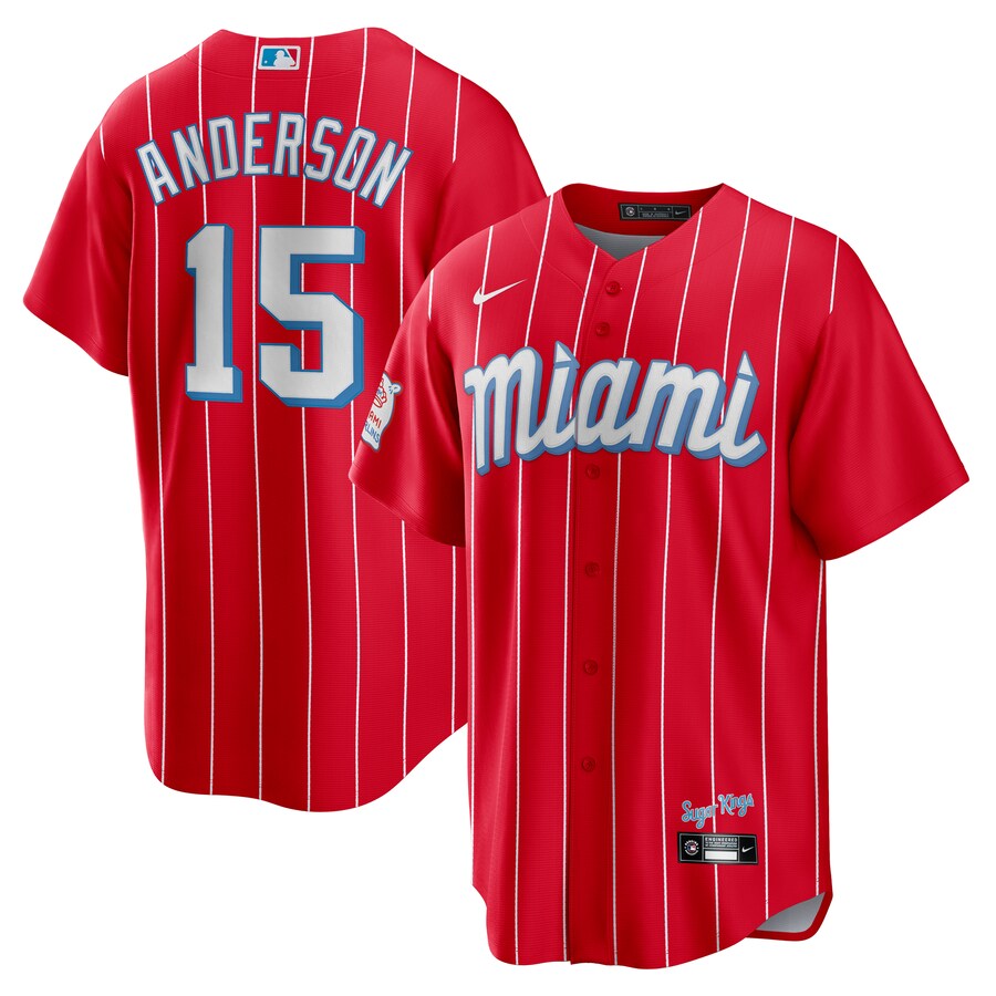 Brian Anderson Miami Marlins City Connect Player Jersey Red