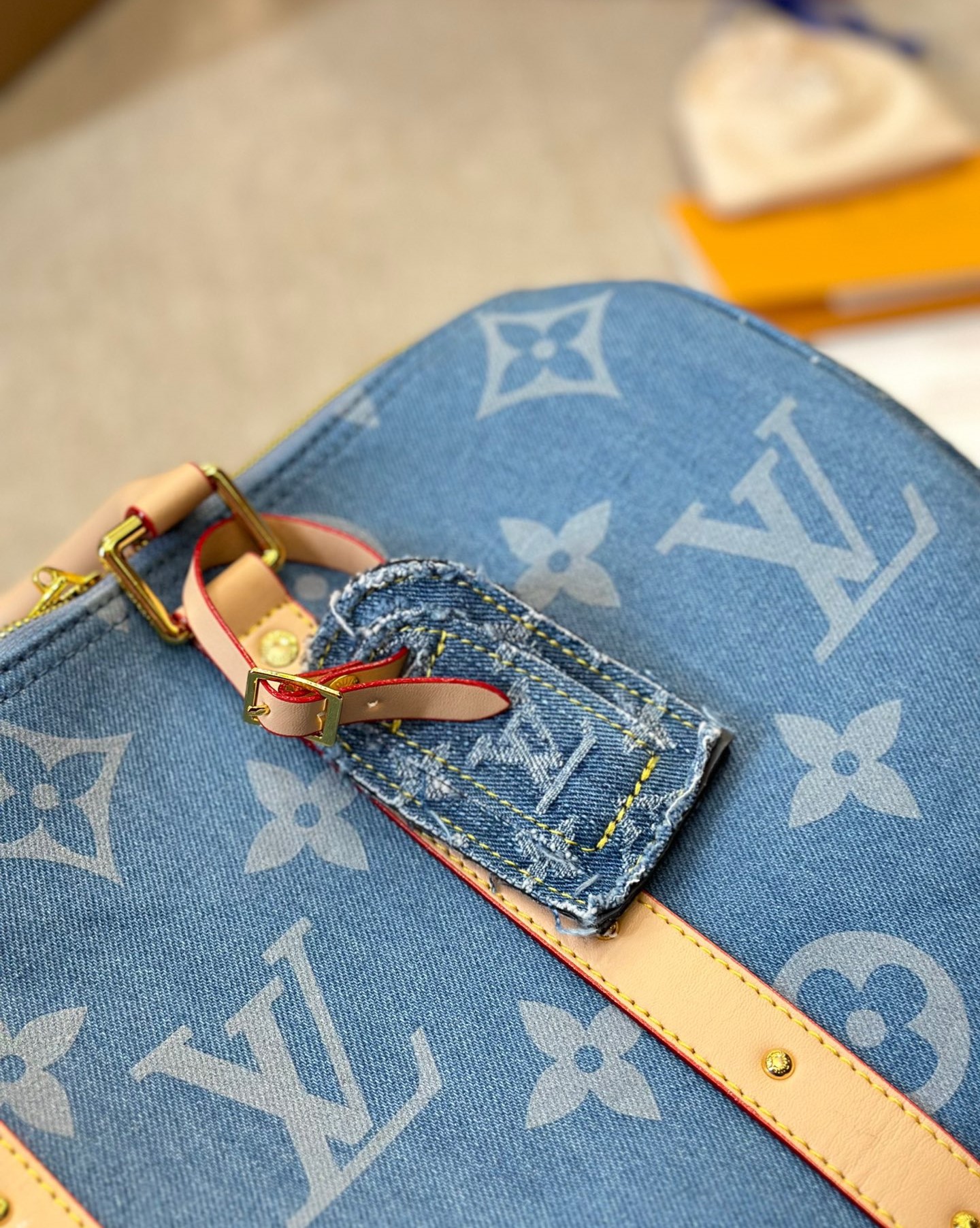 Louis Vuitton Keepall Bandouli Re Denim Blue 40Cm M24315