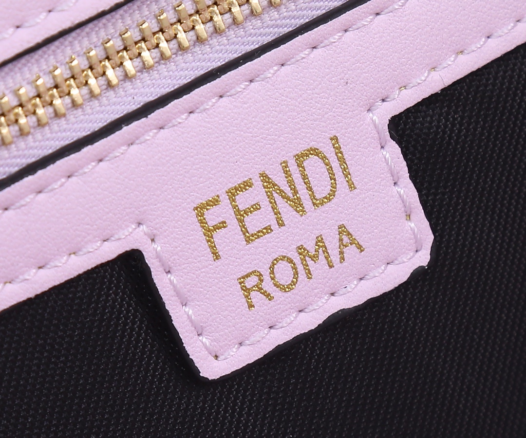 Fendi Baguette Leather Purple Nappa Bag 27Cm