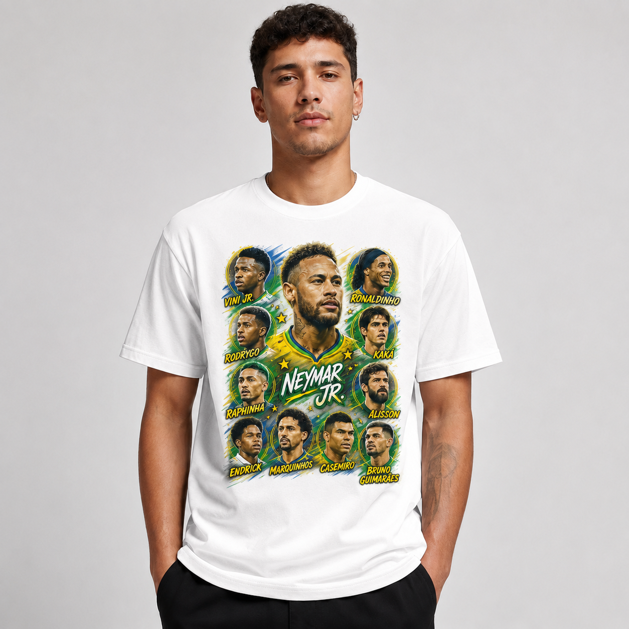 Brazilian Player Pure Cotton T-Shirt – Limited-Time Offer