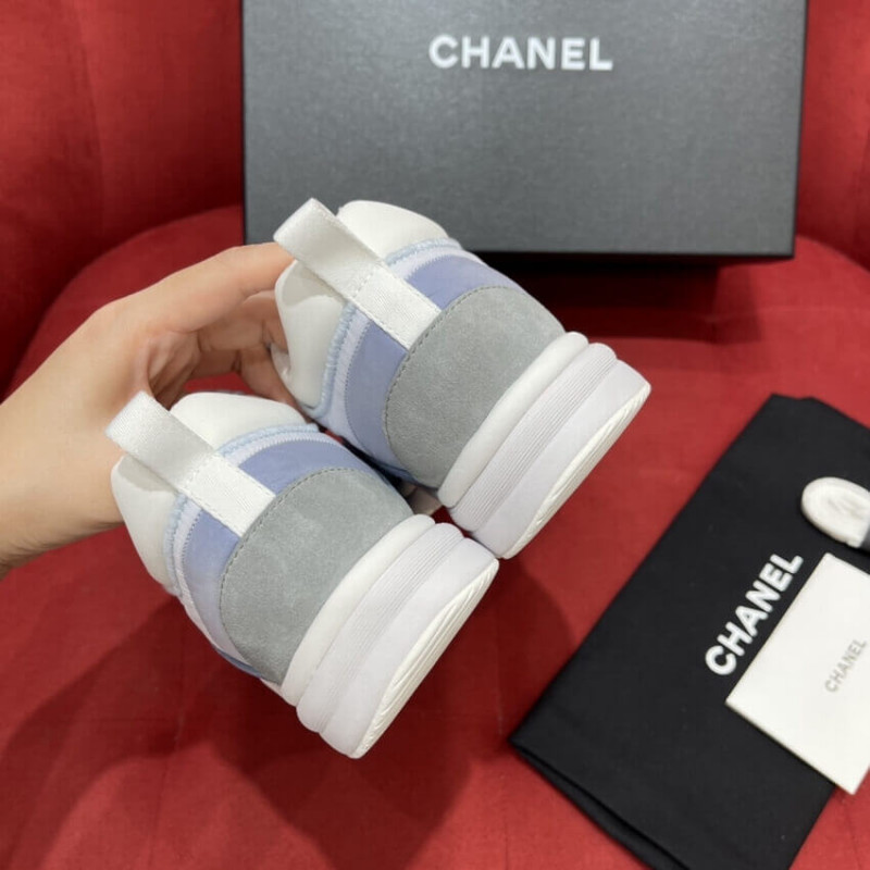 Chanel Wmns Suede Sneakers Sky Blue G37136