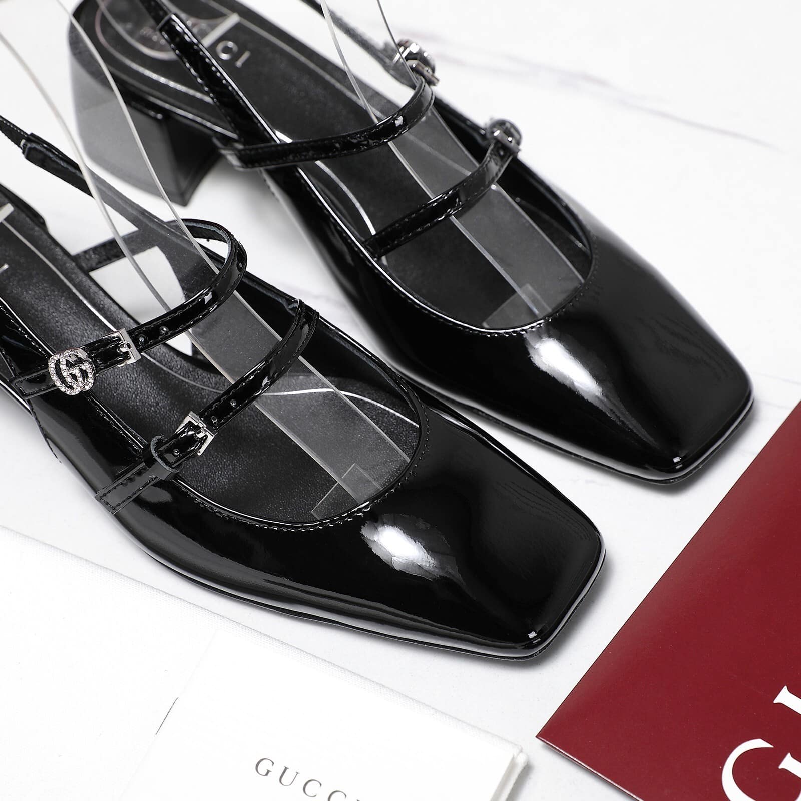 Gucci Women Pump With Double G Black Leather 832474 Bnc80 1000