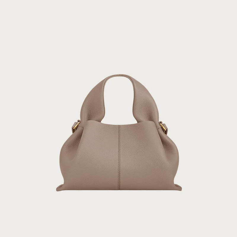 New commuting women's single shoulder cloud bag, niche retro high-end leather single shoulder crossbody bag