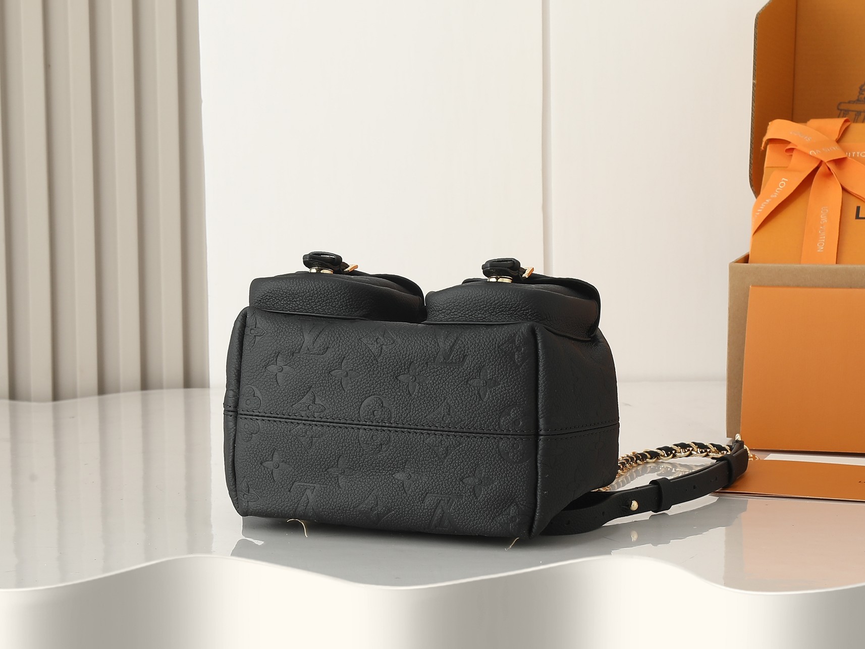 Louis Vuitton Backup Monogram Empreinte Leather – Women – Handbags Black