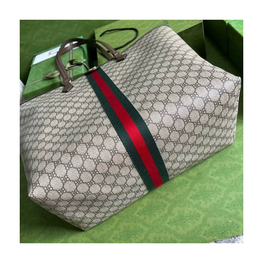 Balenciaga x Gucci Hacker Large Tote Bag Beige