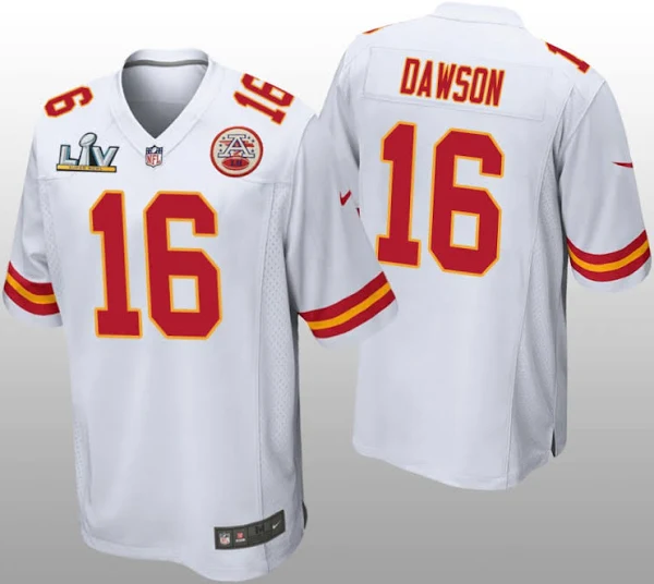 NFL Kansas City Chiefs Len Dawson White Game Jersey Super Bowl LV - Men's