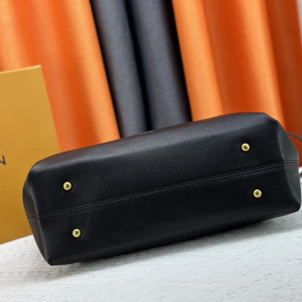 Louis Vuitton Low Key Cabas MM Grained Leather Black 47Cm M25341