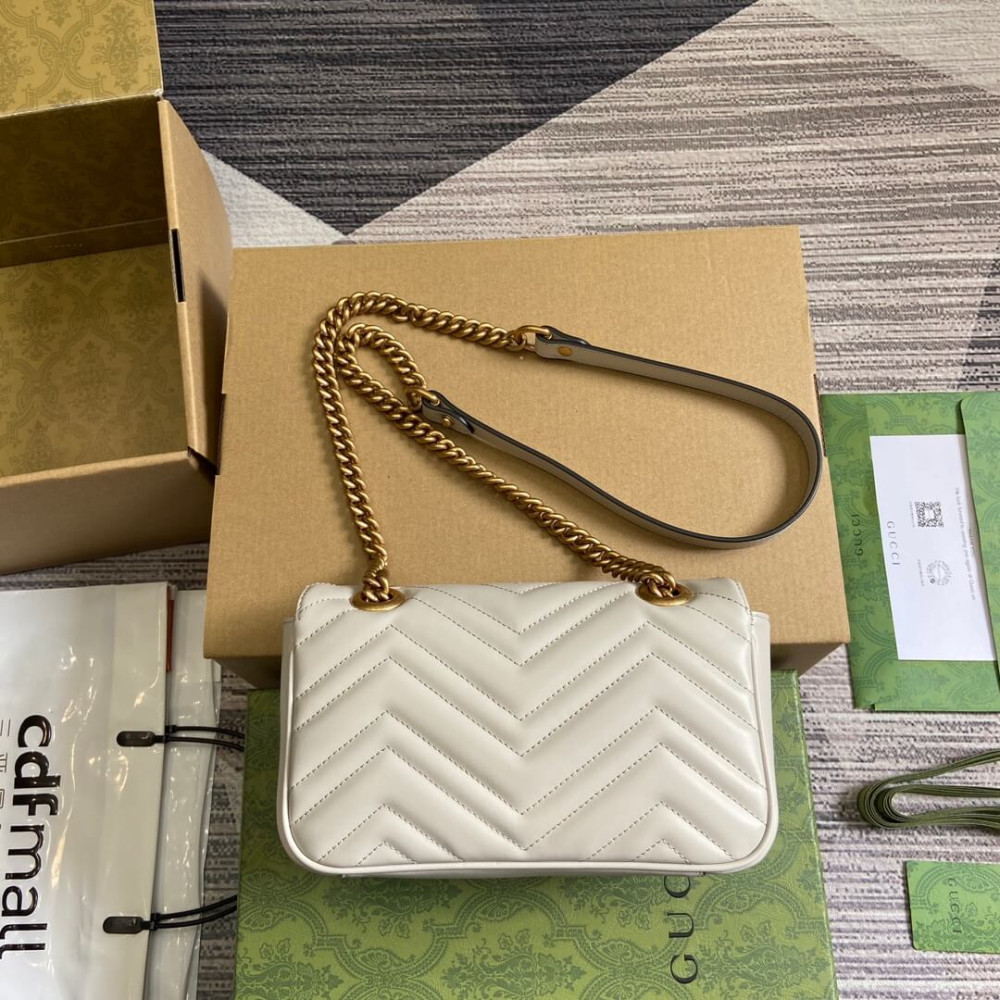 Gucci GG Marmont Matelasse Mini Bag Light Grey
