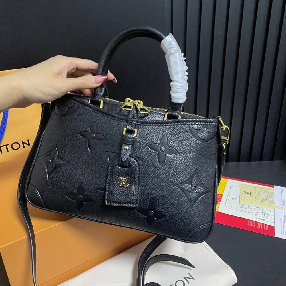 Louis Vuitton Trianon PM Monogram Empreinte Black 28Cm M46488