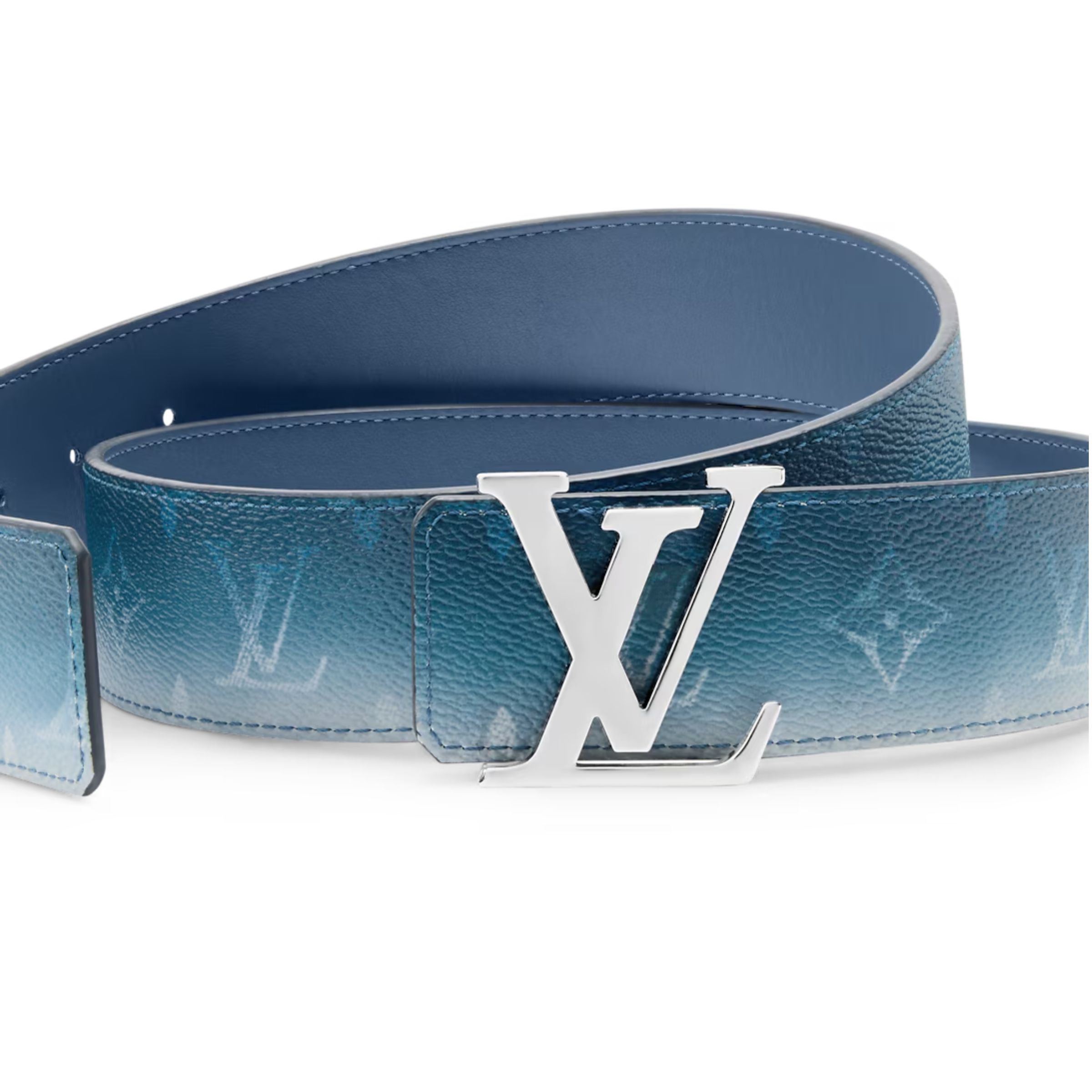 Lv Initiales Monogram Pigment 40mm Reversible Belt M4723V
