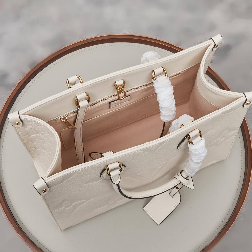 Louis Vuitton LV Onthego MM Tote Bag Monogram Beige 35cm M46531