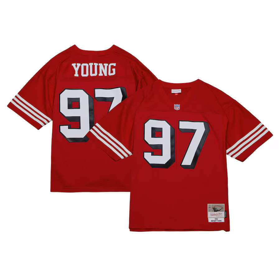 Factory Bryant Young San Francisco 49ers Mitchell & Ness Legacy authentic Jersey - Scarlet