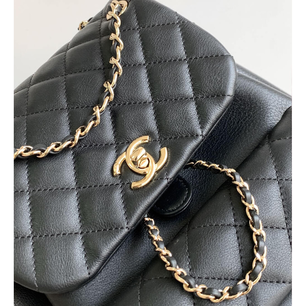 Chanel Calfskin Quilted Medium Duma Backpack 23cm