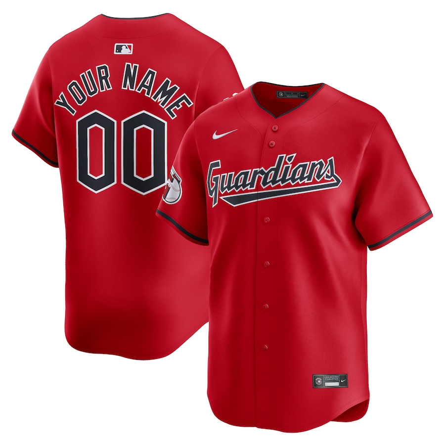Cleveland Guardians Alternate Limited Custom Jersey  Red