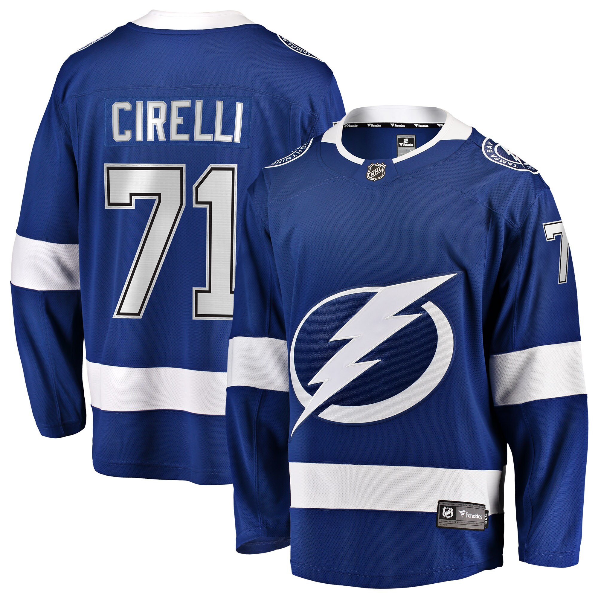 Anthony Cirelli Tampa Bay Lightning Fanatics Home Breakaway Player Jersey – Blue
