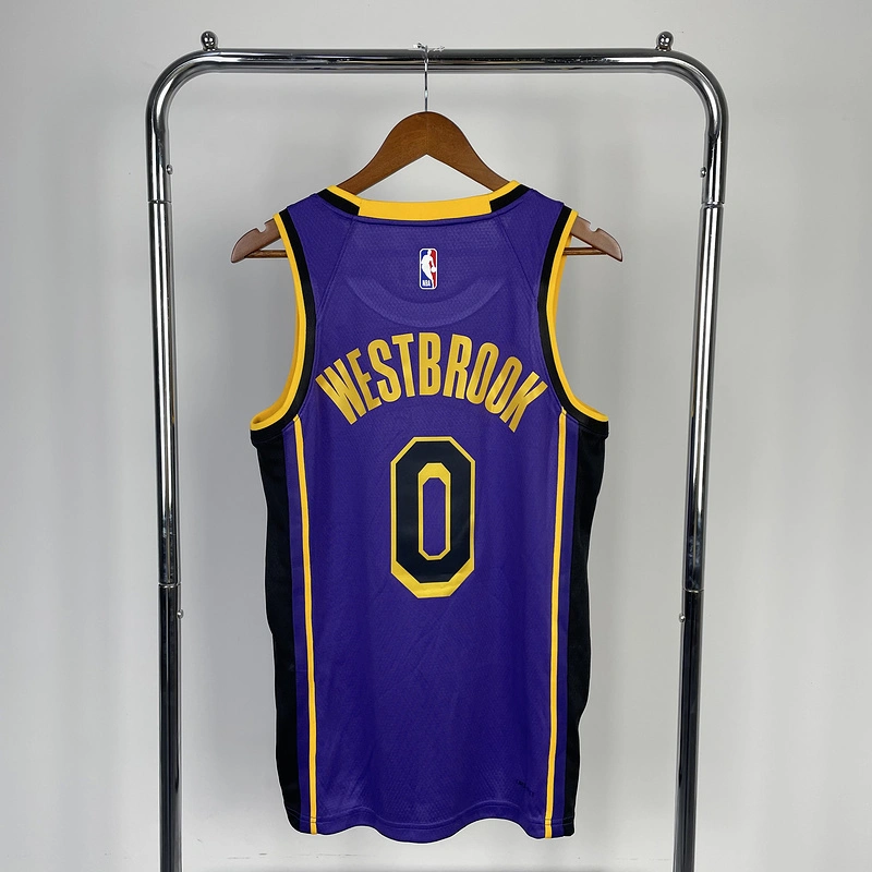 2023 NBA Lakers 0 WESTBROOK Basketball Jersey
