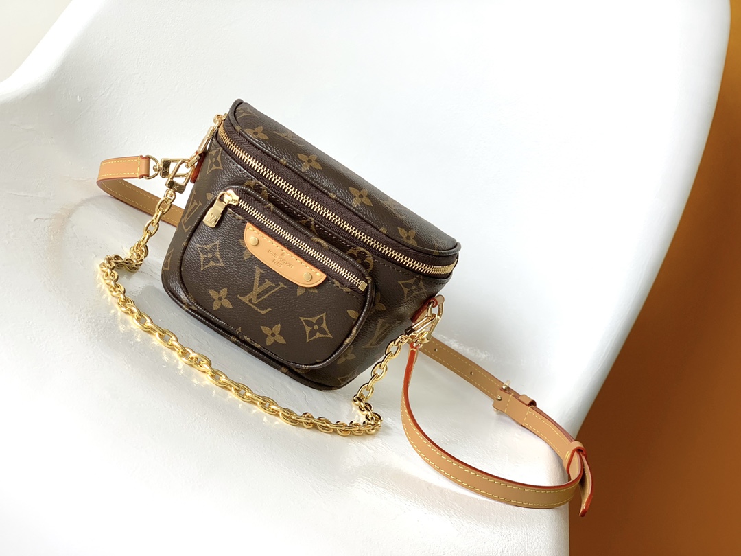Louis Vuitton Mini Bumbag Lv Monogram Small Fanny Pack Monogram 17cm M82335