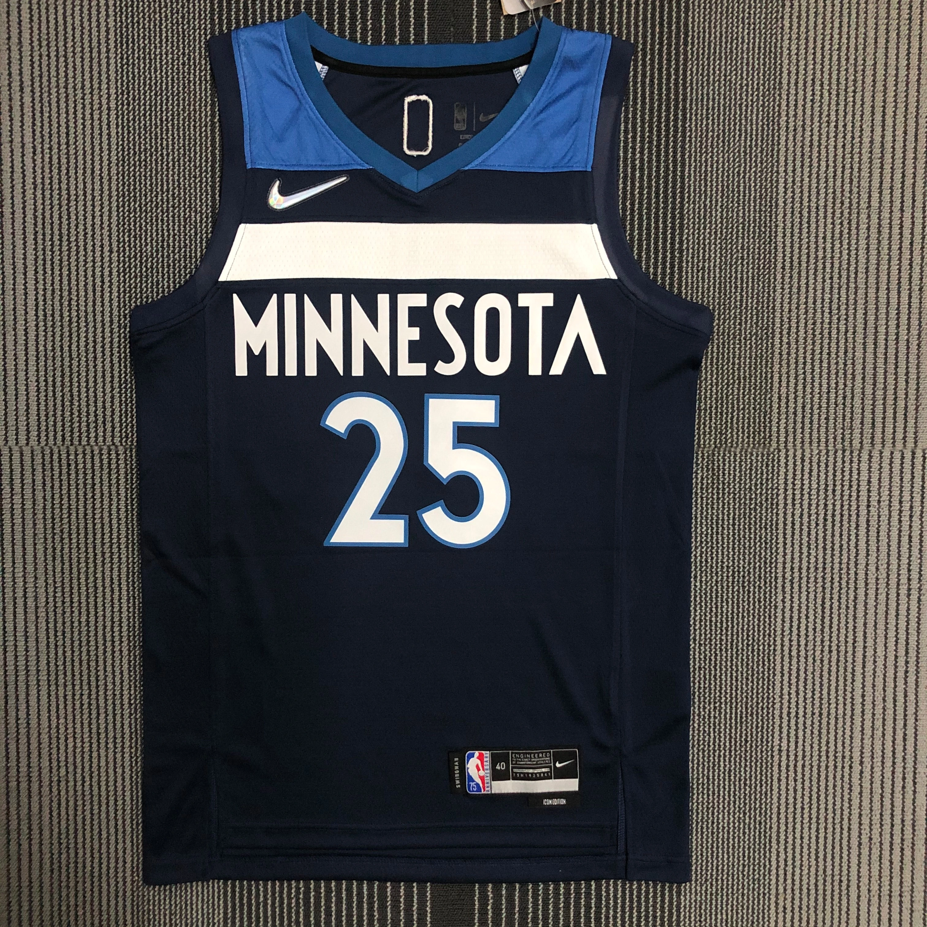 NBA 75th Anniversary Minnesota Timberwolves 25 Rose Basketball Jersey
