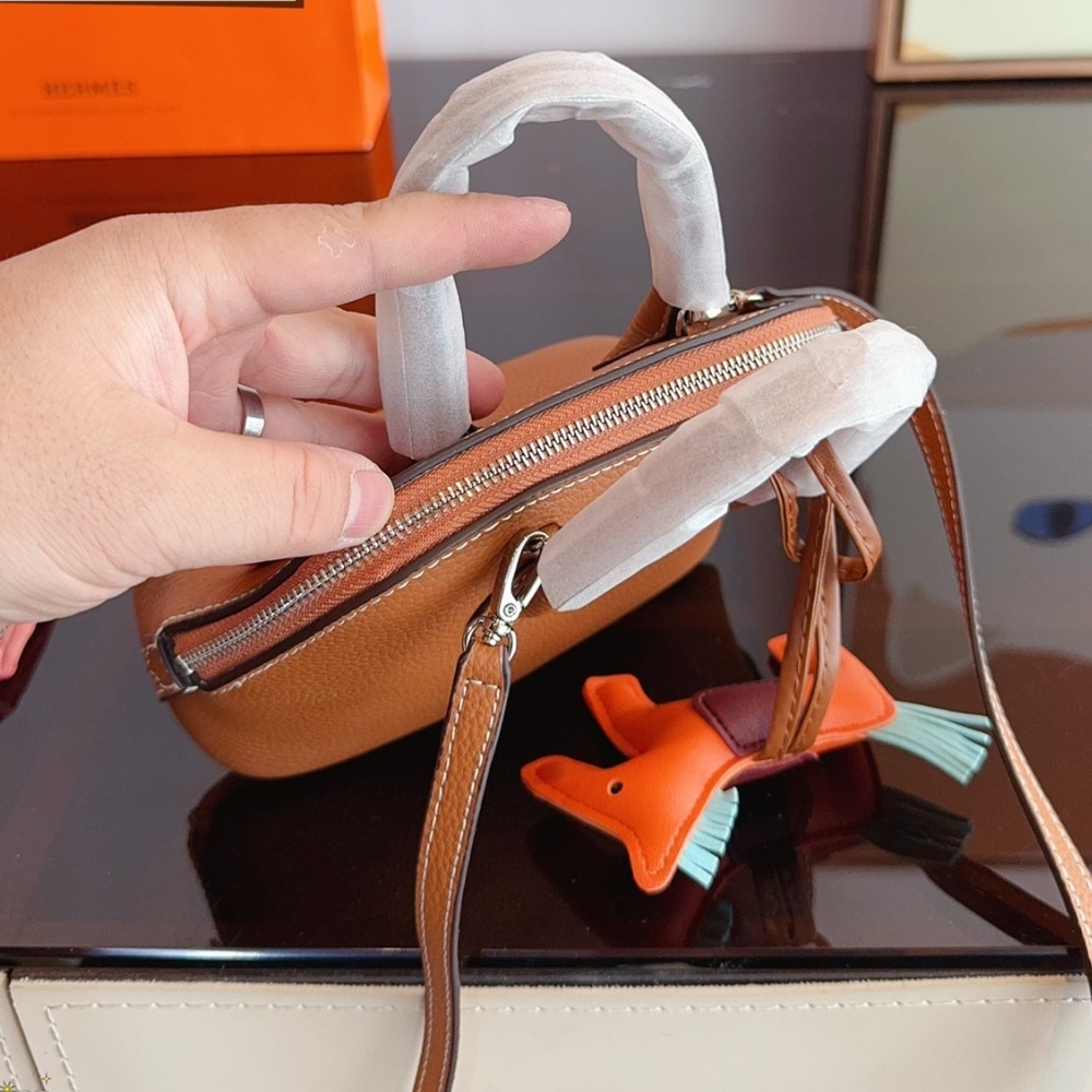 Hermes Bolide 1923 Mini Bag Leather Brown 18Cm H075180CK37
