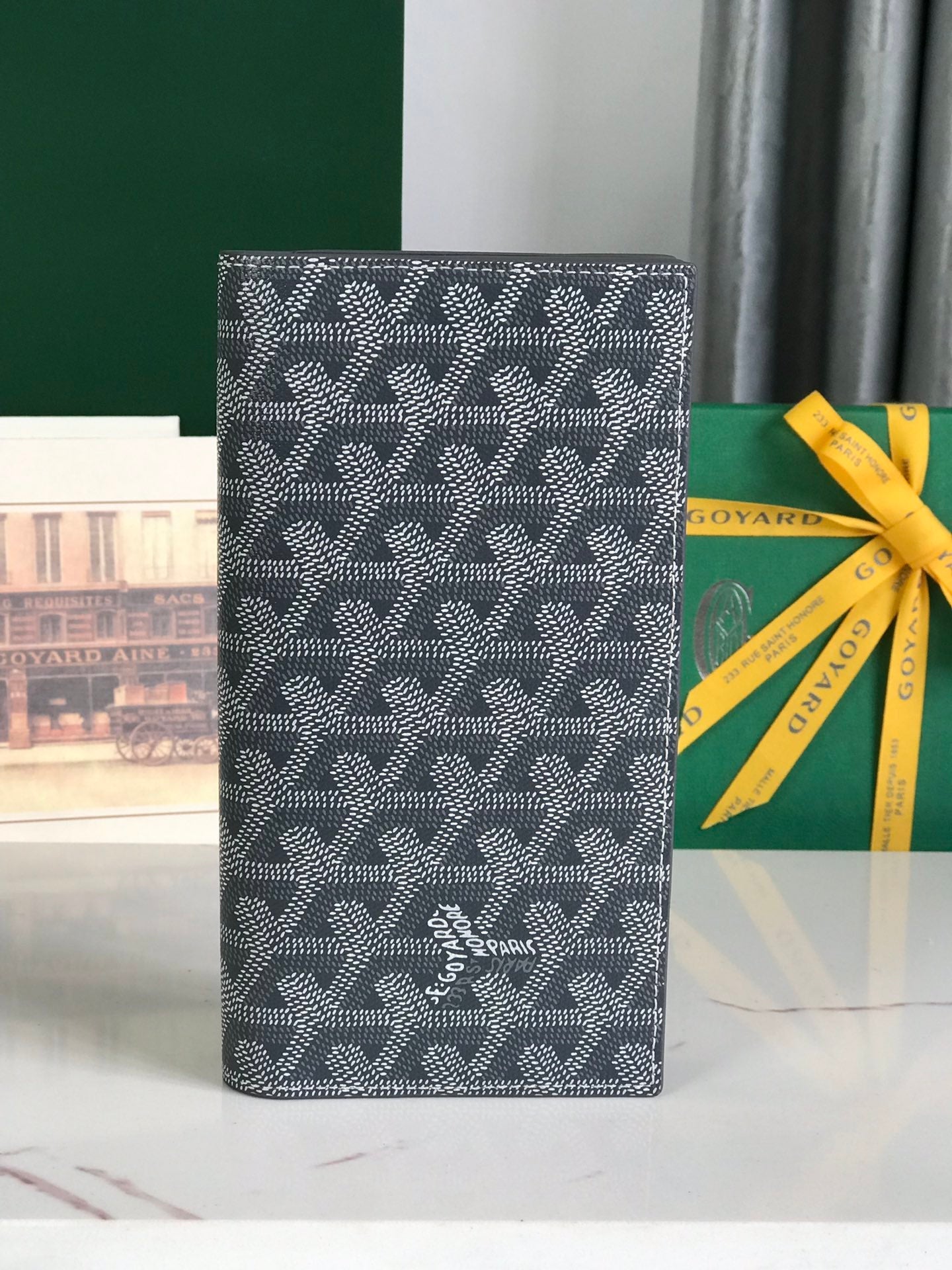 Goyard Richelieu Wallet 19 Cm Gray Goyardine Canvas