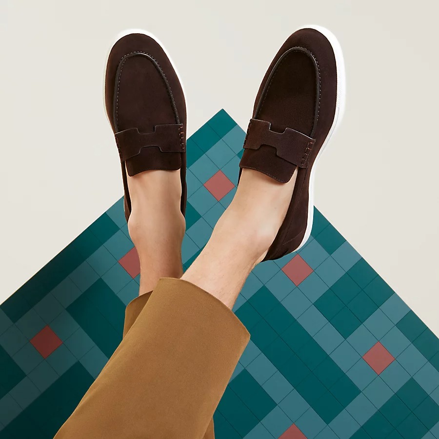 HERMES JOB LOAFER MARRON EBENE
