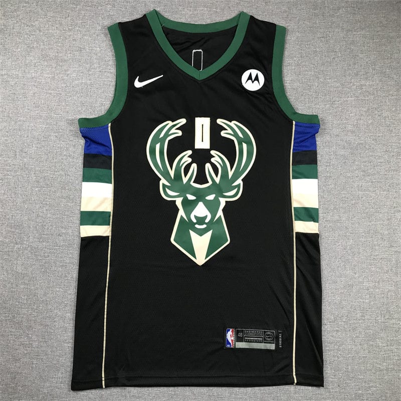 Damian Lillard Milwaukee Bucks Black 2023-2024 seasonJersey
