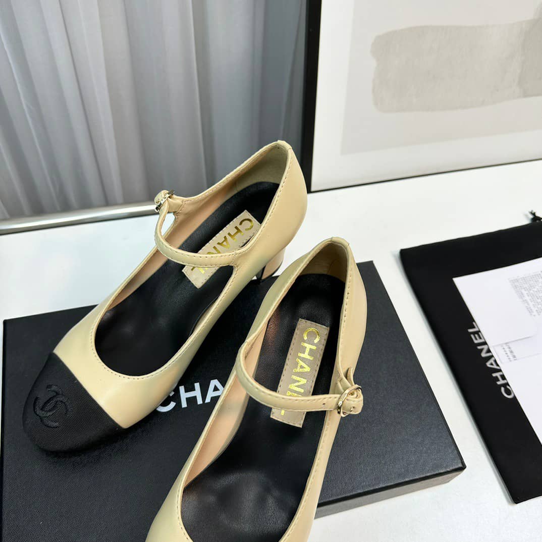 Chanel Mary Janes Beige G45118