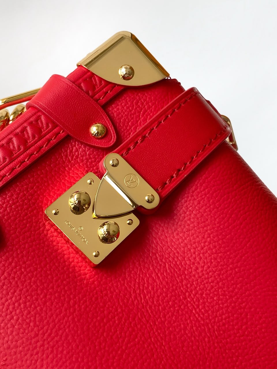 Louis Vuitton PM Side Trunk Bag Sari Red 19cm M28333
