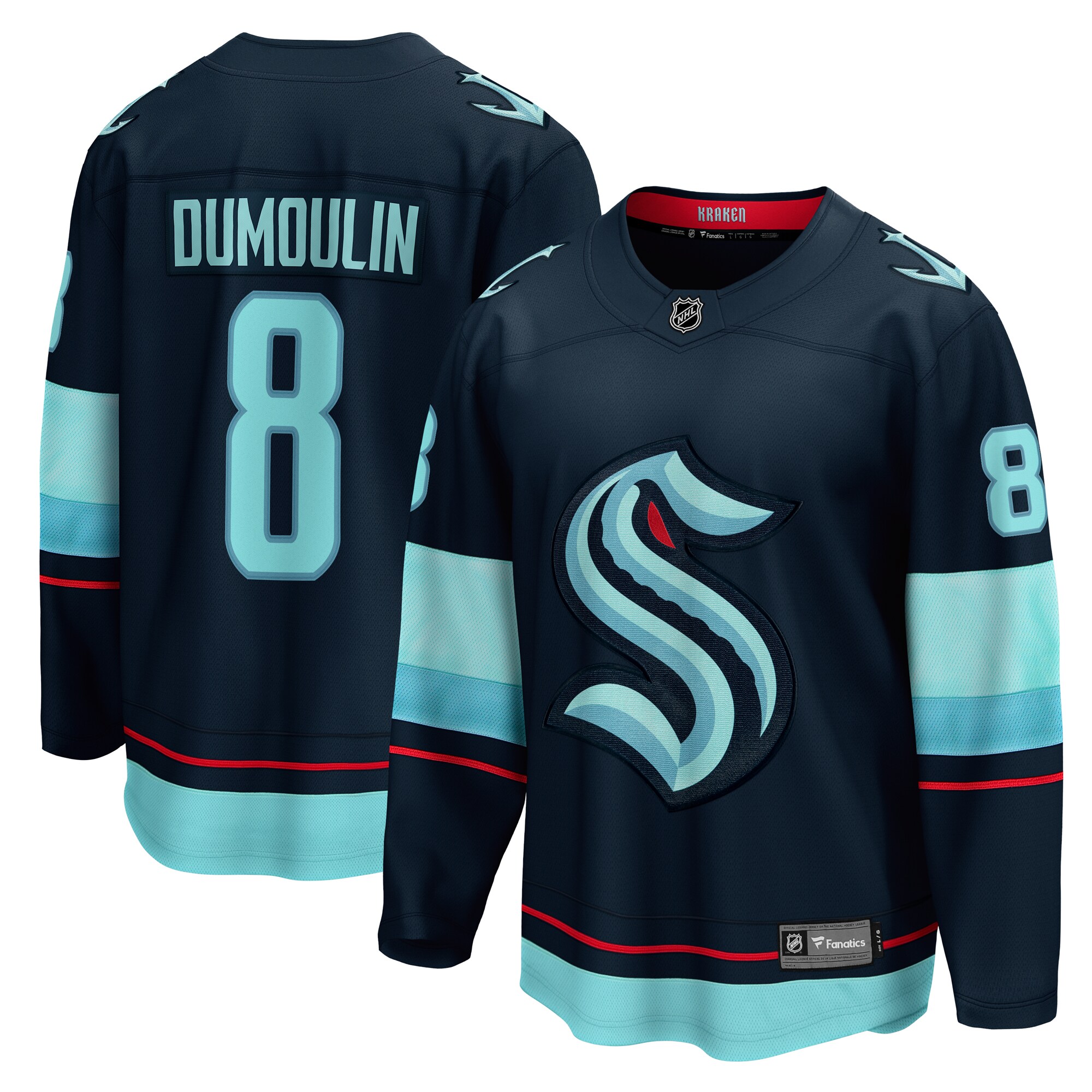 Brian Dumoulin Seattle Kraken Fanatics Home Breakaway Player Jersey – Deep Sea Blue