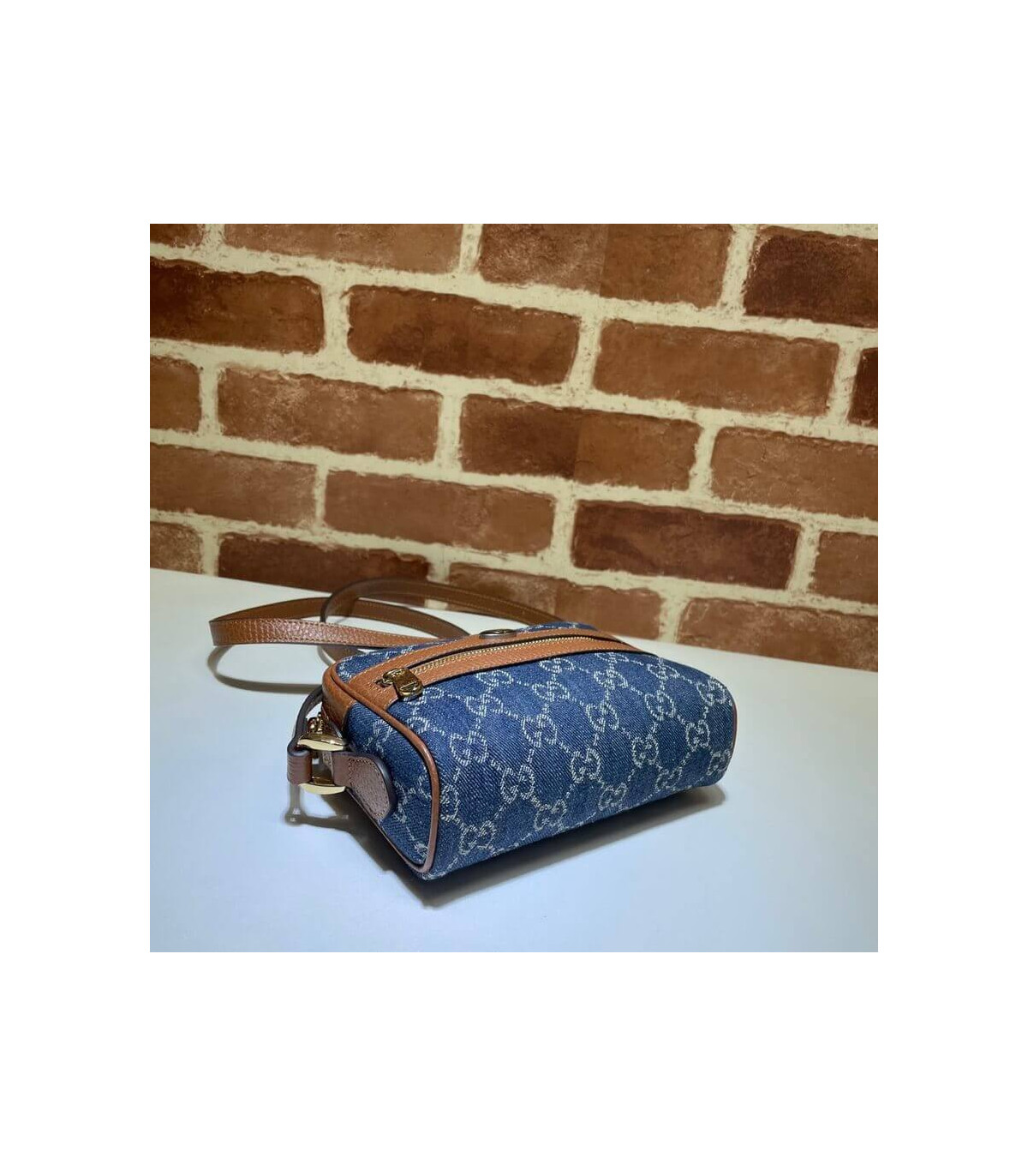 Gucci Mini Ophidia Bag in Eco Washed GG Jacquard Denim 17.5cm