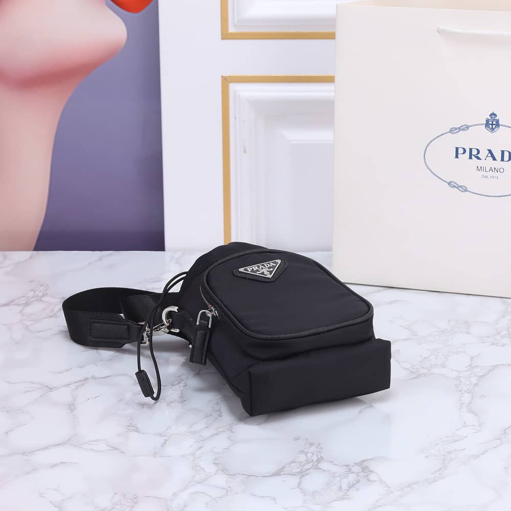 Prada Re Nylon Smartphone Case Black 18Cm