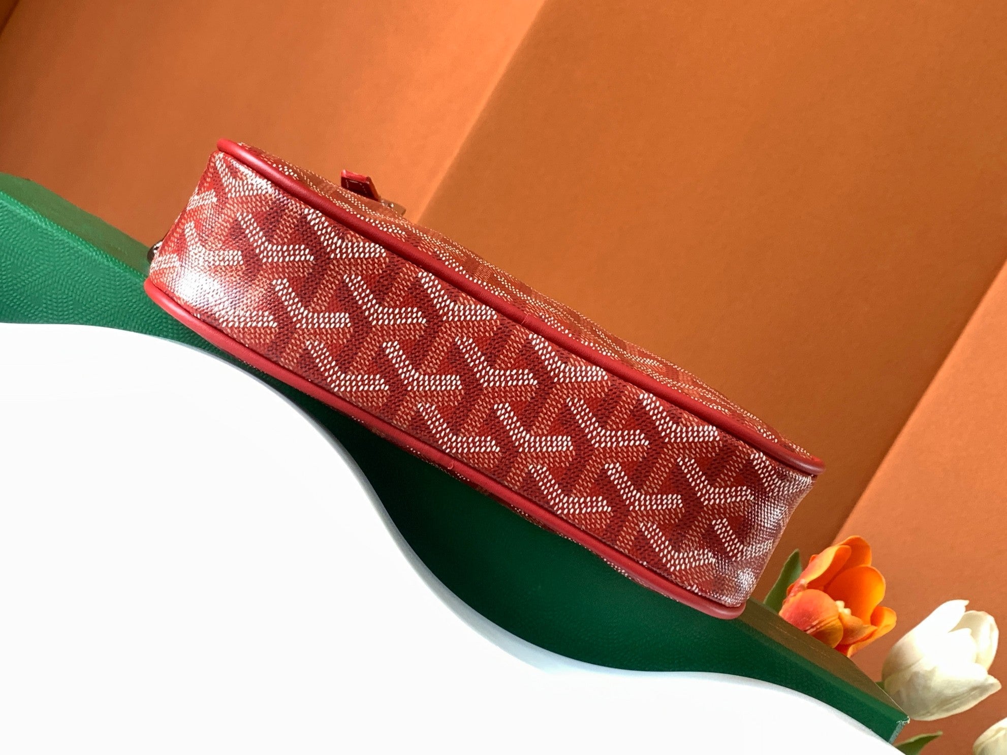 Goyard Yona Bag Coated MM 21Cm Red Canvas