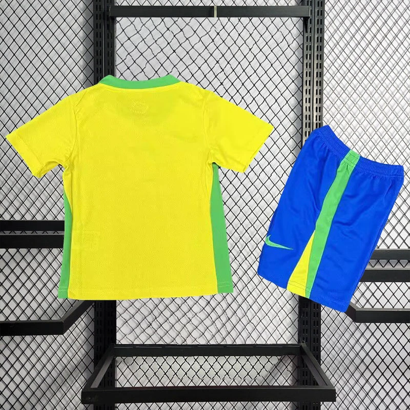 2025-26 Brazil Home kids Football jersey