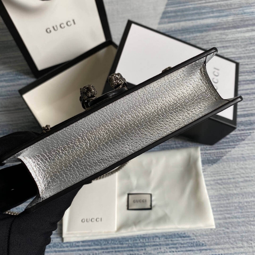 Gucci Dionysus Super Mini Bag in Silver