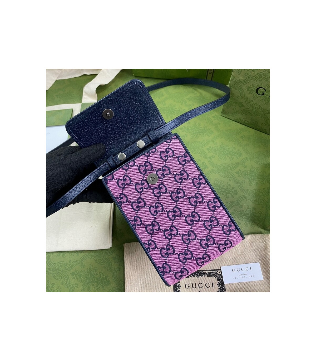 Gucci GG Multicolour Mini Bag Pink