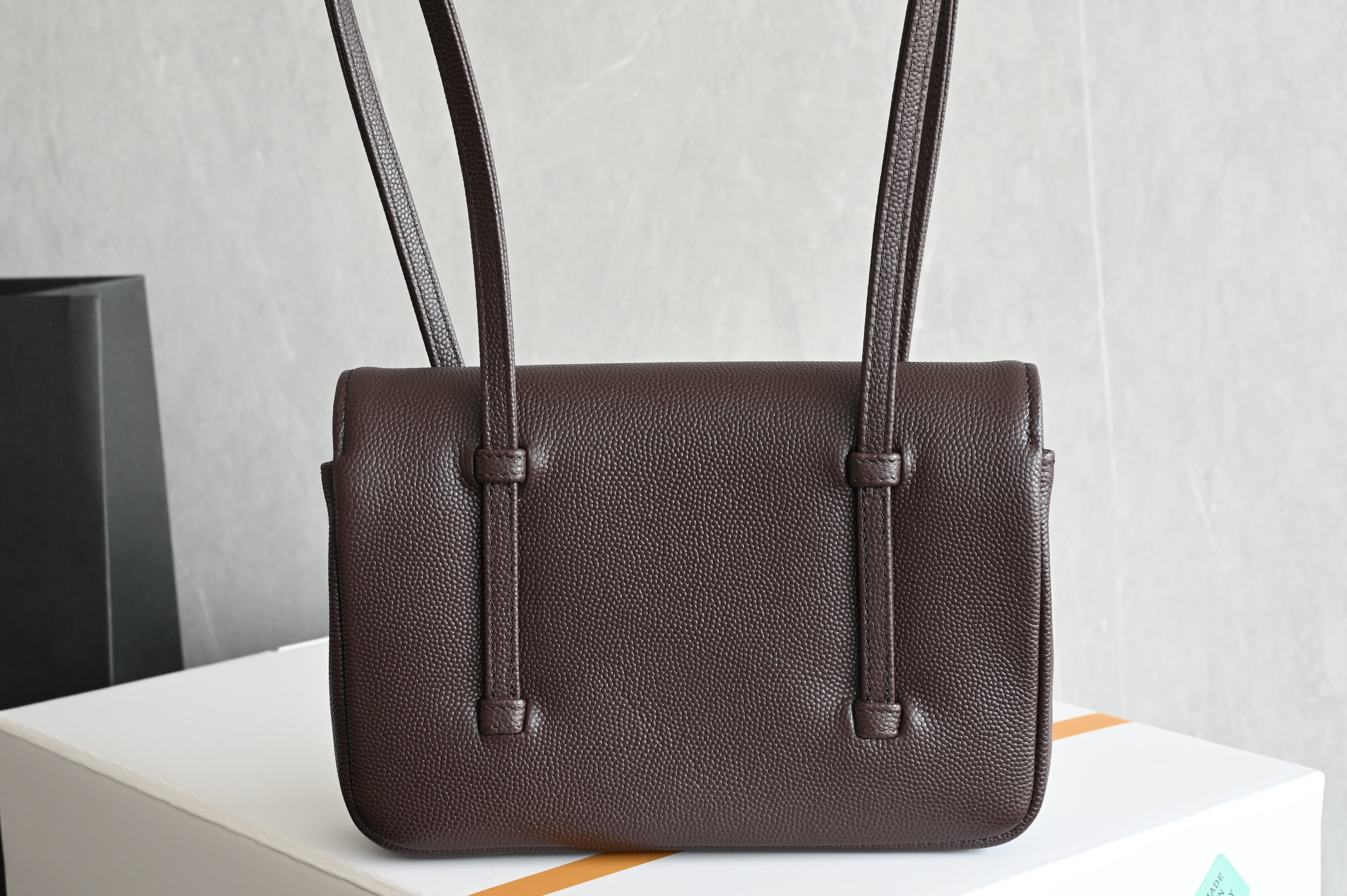 26P Pre-Collection Preppy Coco Small Flap Bag (AS6130) in Dark Burgundy Grained Shiny Calfskin (Caviar) with Gold-Tone Hardware