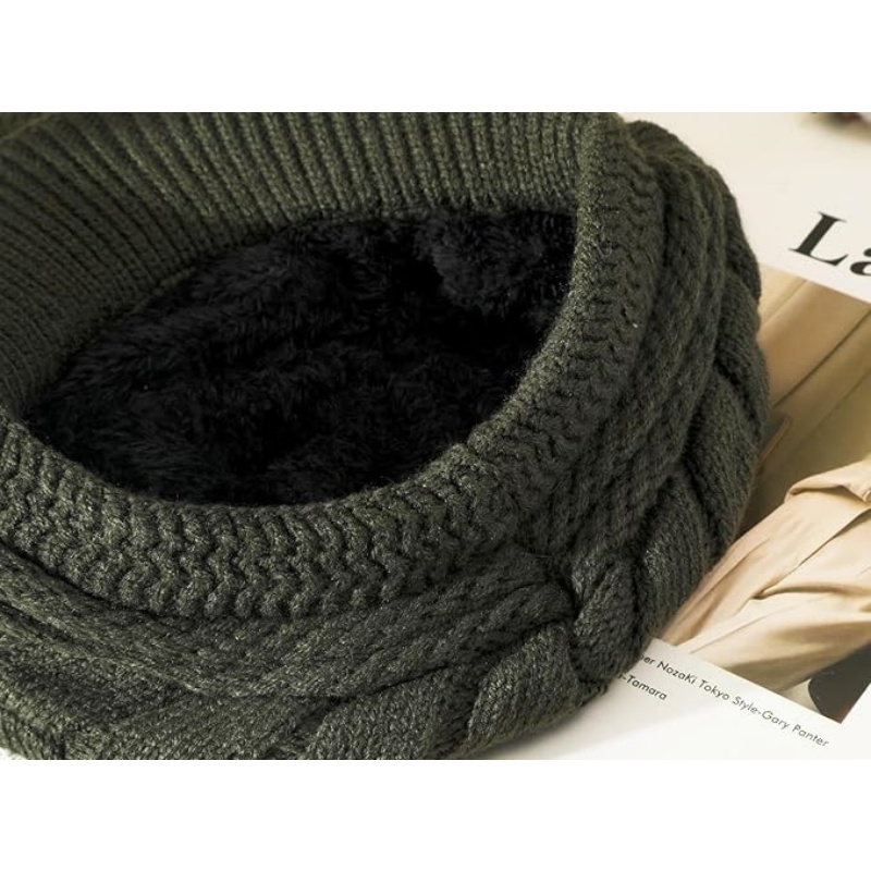 Wool Knit Hat with Visor