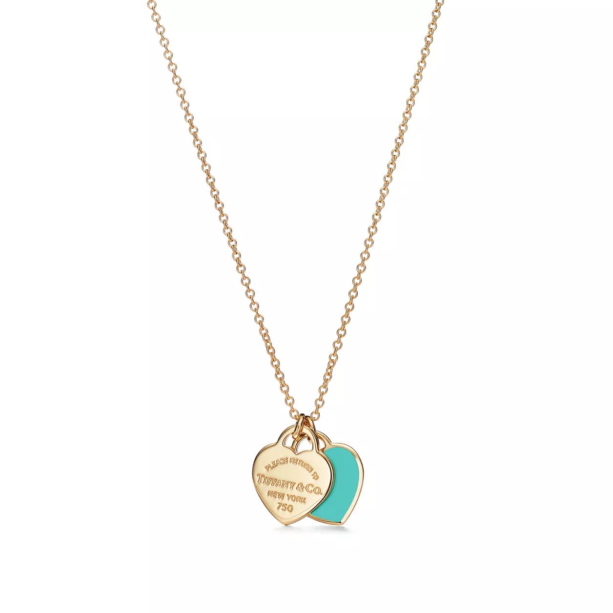 Tiffany 67800974 Return to Tiffany Double Heart Mini Yellow Gold