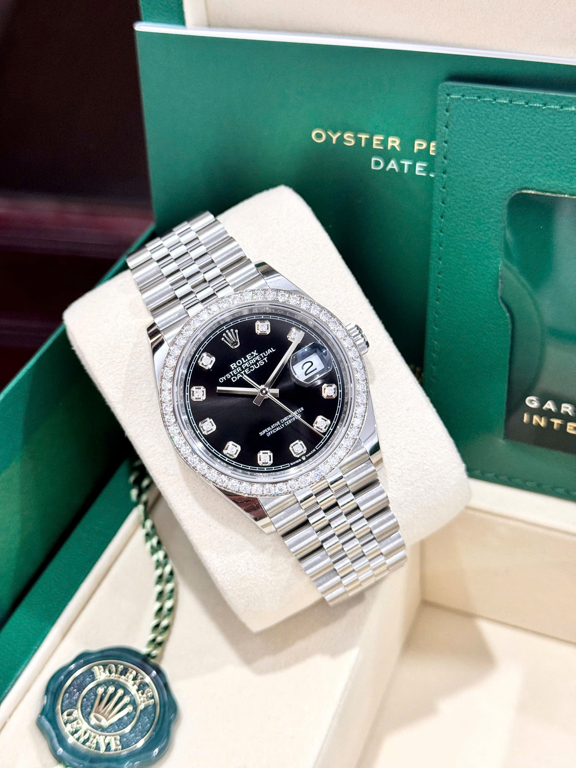 [Superclone] Rolex Datejust 36mm Bright Black Dial Diamond Jubilee 126284RBR