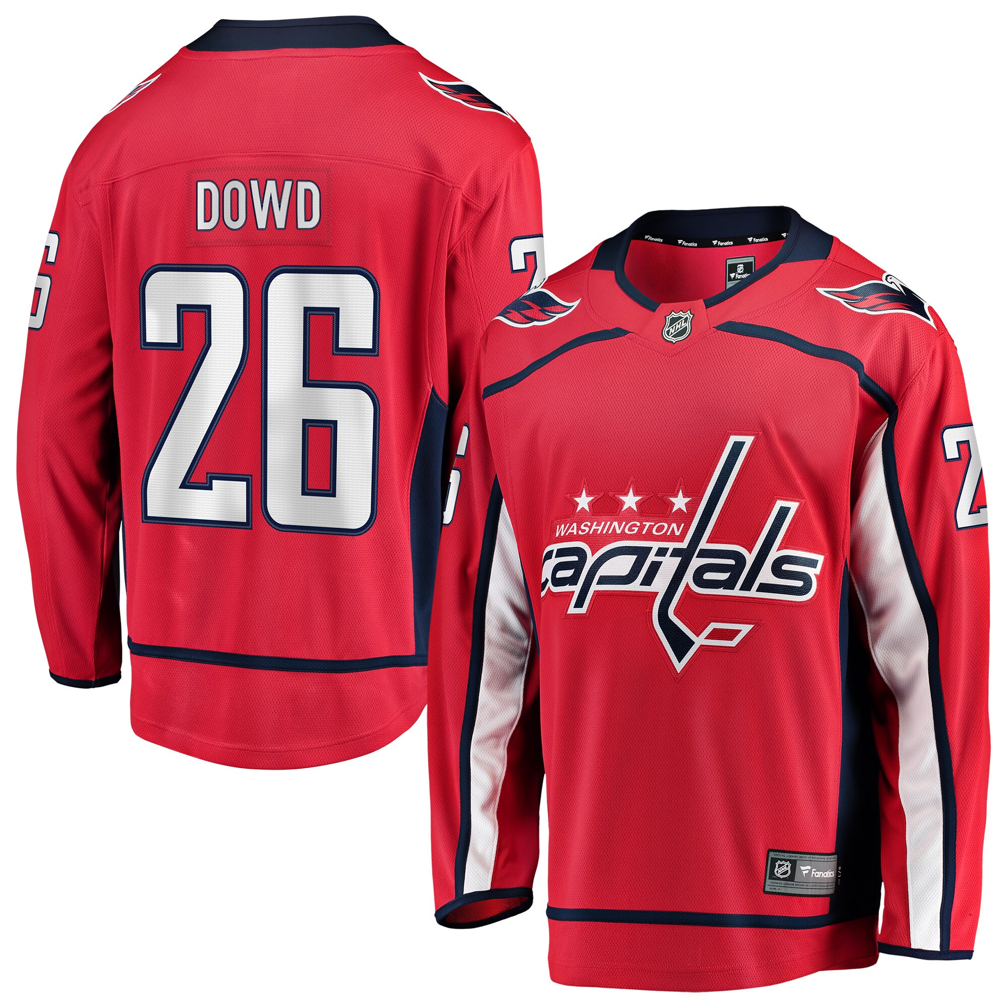 Nic Dowd Washington Capitals Fanatics Home Breakaway Player Jersey – Red