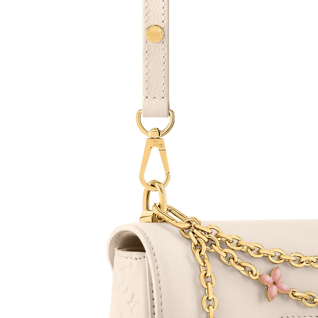 Louis Vuitton Twist MM Slim Medium Quartz Taurillon Leather Shoulder Bag 23cm/9.1in M14341
