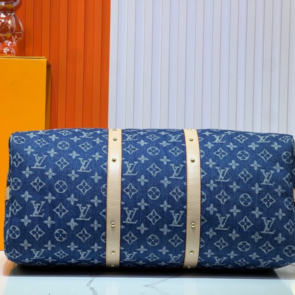 Louis Vuitton Keepall Bandouliere 45 Denim Blue 45Cm