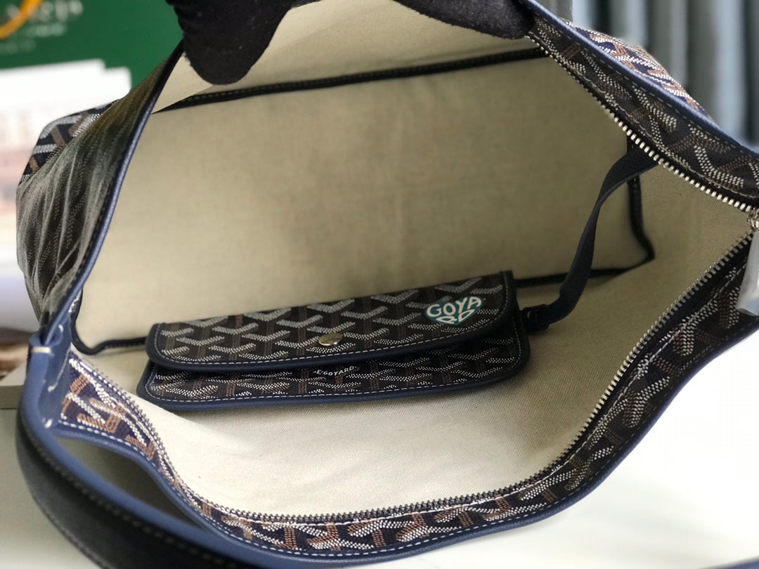 Goyard Hobo Boheme 42Cm Navy Blue Canvas