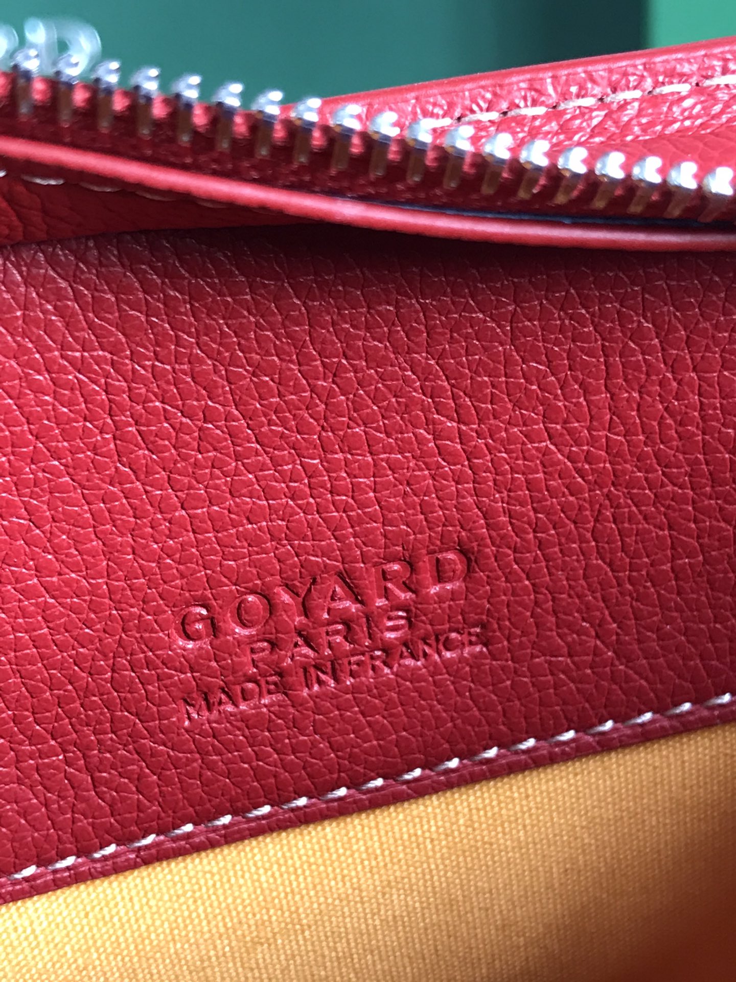 Goyard Hirondelle Bag 25 Cm Classic Red Lambskin And Goyardine Canvas