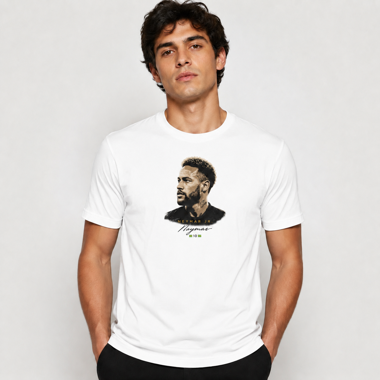 Brazilian Player Pure Cotton T-Shirt – Limited-Time Offer