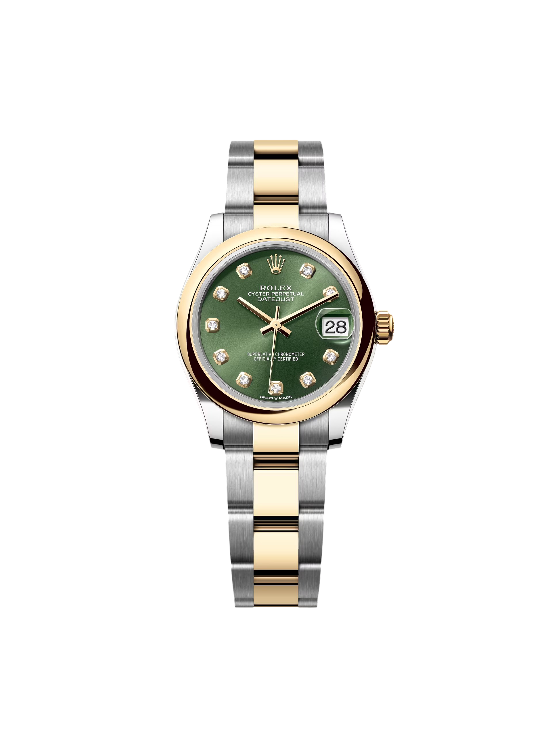 Rolex Datejust m278243-0029/0030 31mm Olive Green Dial Yellow Rolesor Oyster Watch