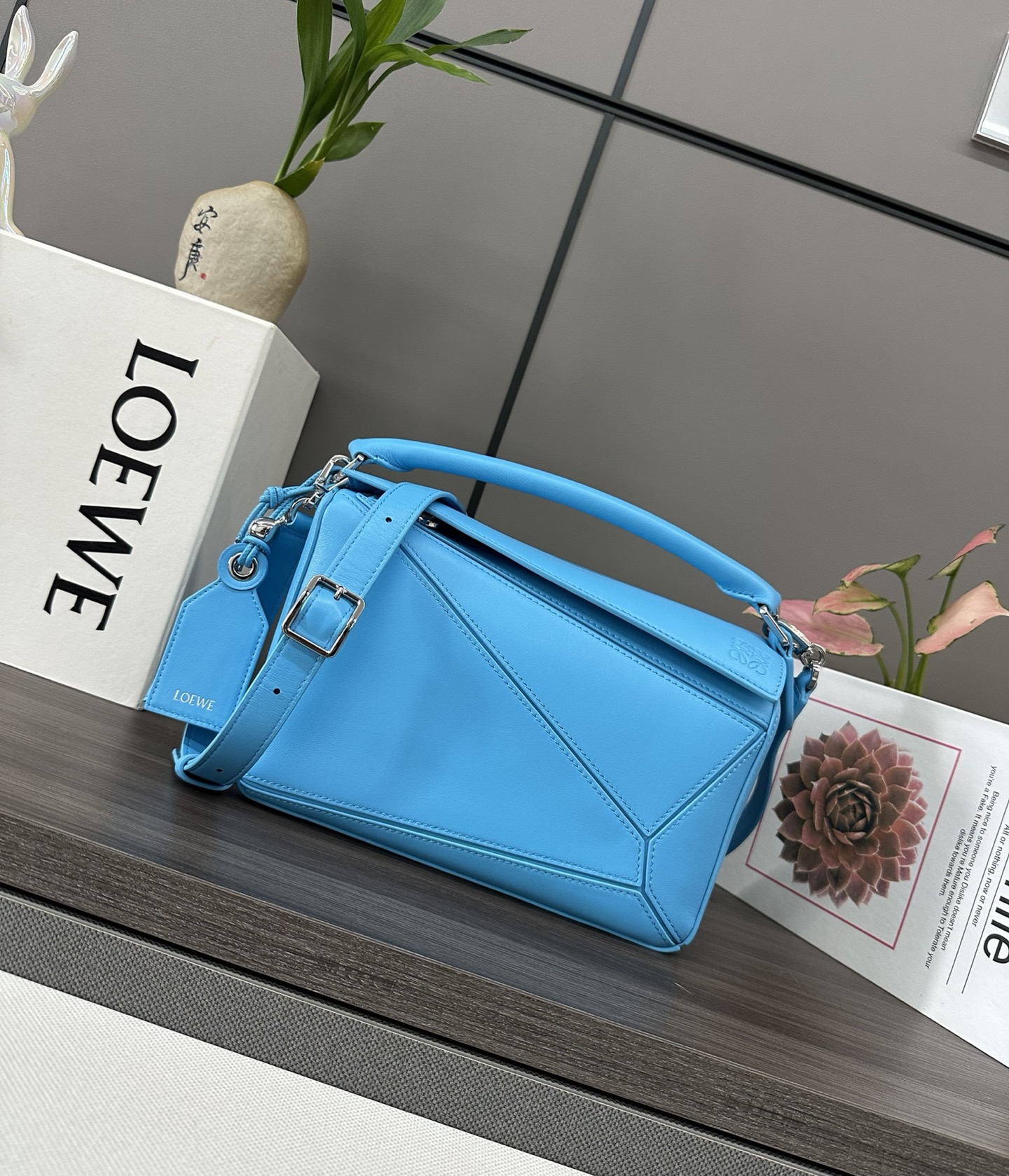 LOEWE-Small Nappa Leather Featherlight Puzzle Handbag