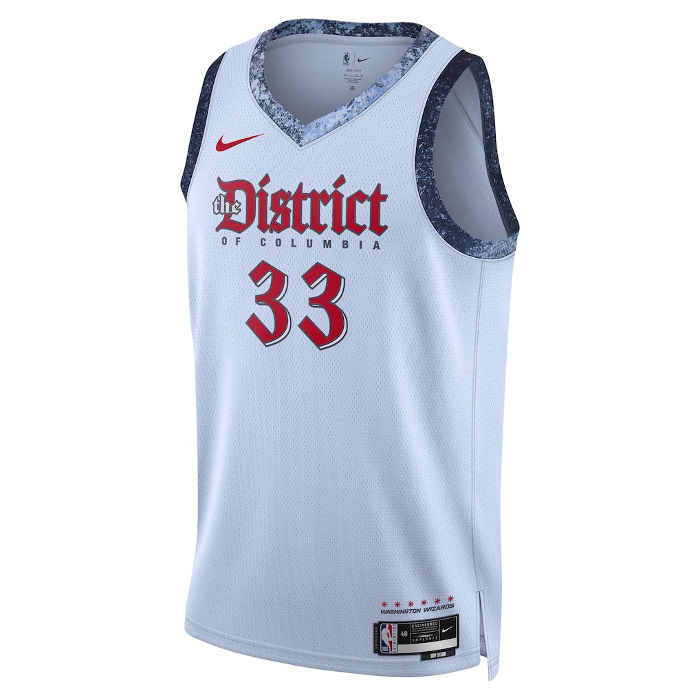 Unisex Washington Wizards Kyle Kuzma Powder Blue 2024/25 Swingman  Jersey - City Edition