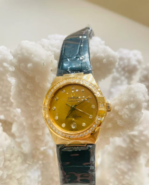 Omega Constellation Ladies' Selection 29mm yellow gold on leather strap 131.58.29.20.58.001