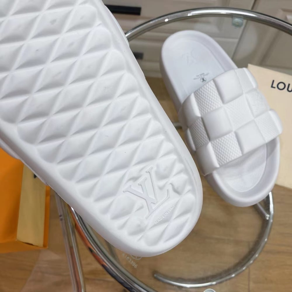 Louis Vuitton Waterfront Mule Maxi Damier Rubber White